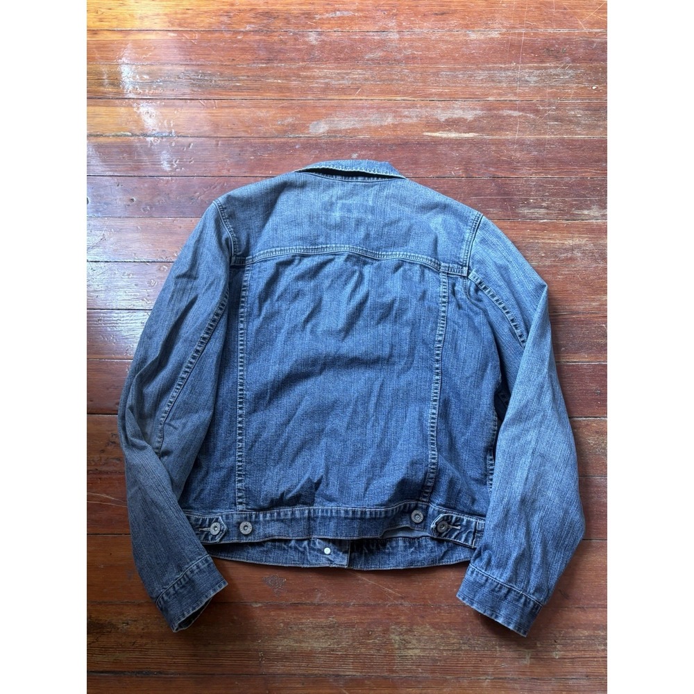 Vintage Eddie Bauer Jacket Womens Medium Blue Trucker Denim Jean Y2K - Picture 4 of 6